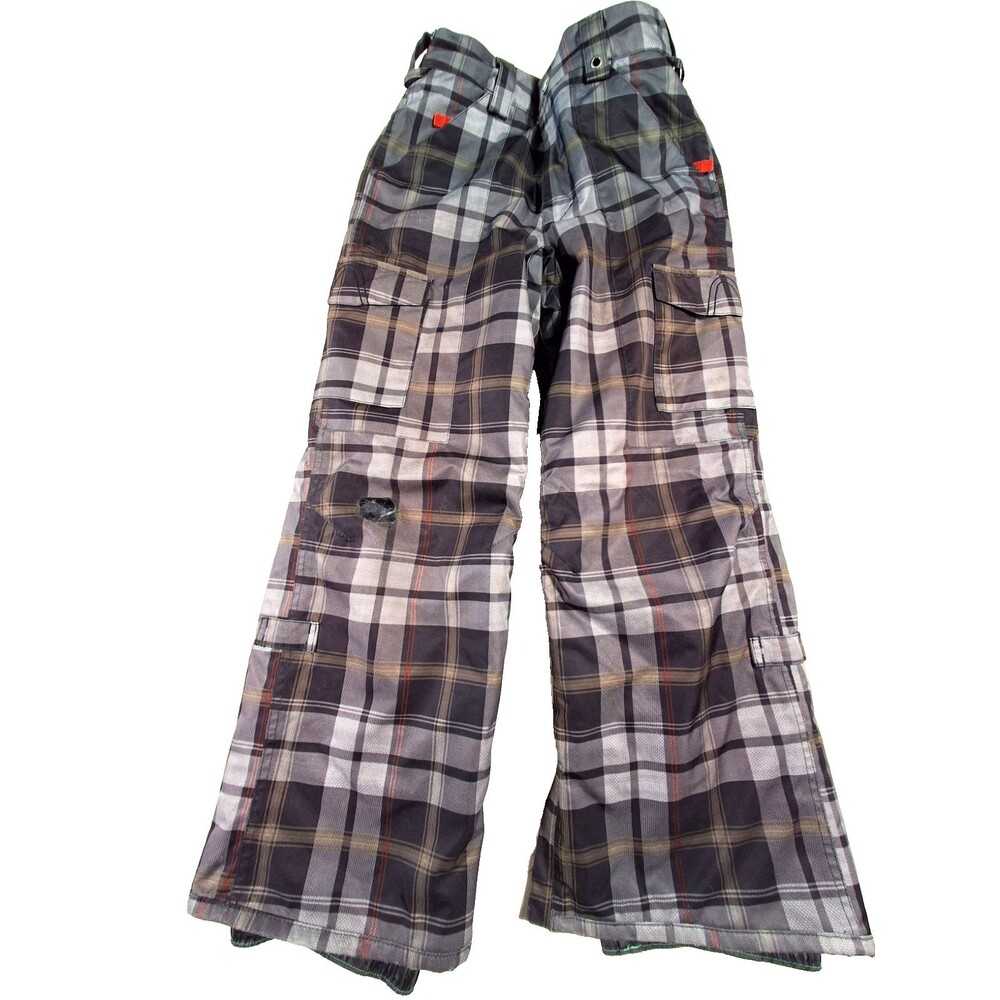 Burton DryRide Snowboard Pants Men’s Large Plaid Waterproof Ski